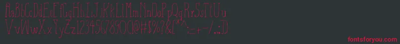 Saiba mais sobre a fonte AizaShineSerif Fonte AizaShineSerif – fontes vermelhas em um fundo preto