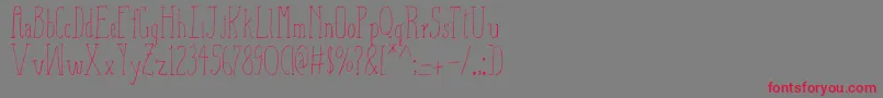 AizaShineSerif Font – Red Fonts on Gray Background