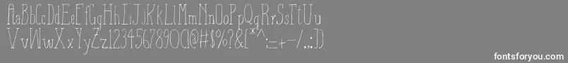 AizaShineSerif Font – White Fonts on Gray Background