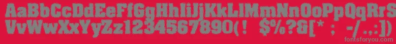 MachauerGlas Font – Gray Fonts on Red Background