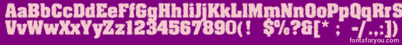 MachauerGlas Font – Pink Fonts on Purple Background