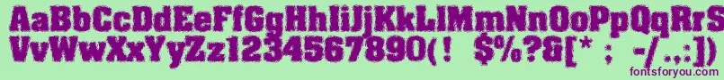 MachauerGlas Font – Purple Fonts on Green Background