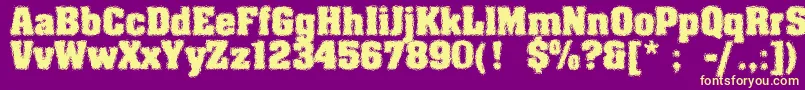 MachauerGlas Font – Yellow Fonts on Purple Background