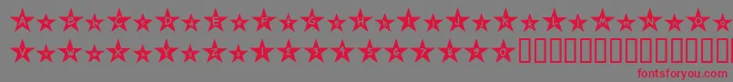 Holywood Font – Red Fonts on Gray Background