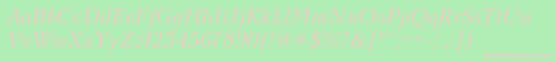 NevacItalic Font – Pink Fonts on Green Background