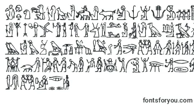 Hieroglify font – ancient Fonts