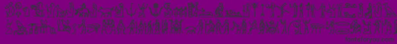 Police Hieroglify – polices noires sur fond violet