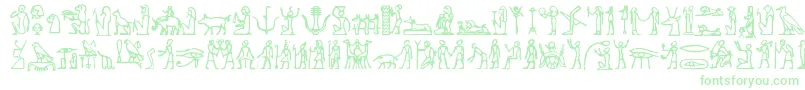 Hieroglify-fontti – vihreät fontit