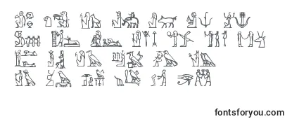 Przegląd czcionki Hieroglify