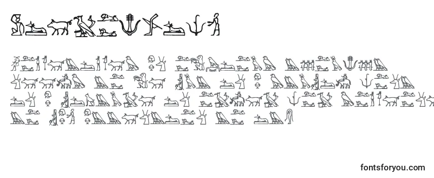 Schriftart Hieroglify