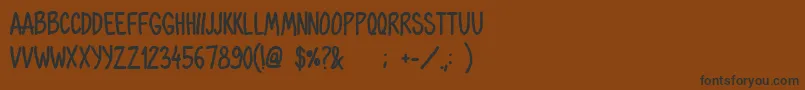 OhmariaBold Font – Black Fonts on Brown Background