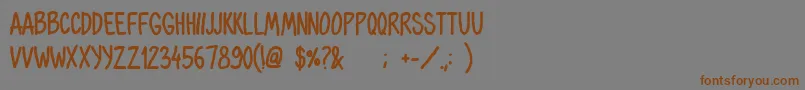 OhmariaBold Font – Brown Fonts on Gray Background