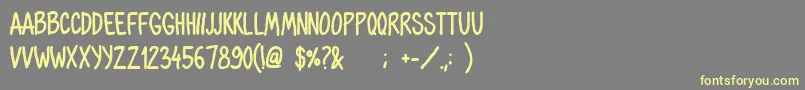 OhmariaBold Font – Yellow Fonts on Gray Background