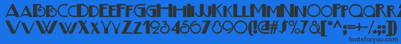 フォントBoogie – 黒い文字の青い背景
