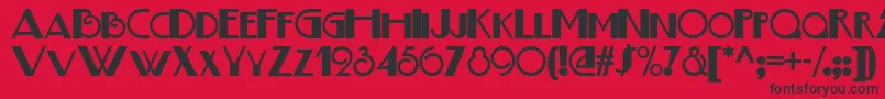 Boogie Font – Black Fonts on Red Background