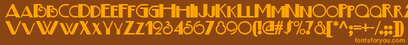 Boogie-fontti – oranssit fontit ruskealla taustalla