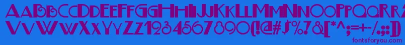 Boogie Font – Purple Fonts on Blue Background