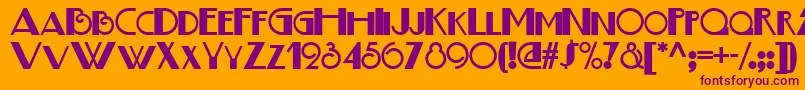 Boogie Font – Purple Fonts on Orange Background