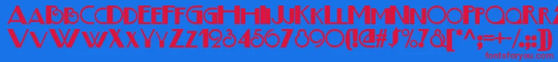 Boogie Font – Red Fonts on Blue Background