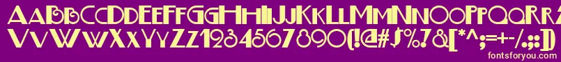 Boogie Font – Yellow Fonts on Purple Background