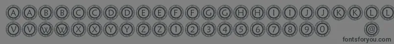 PfScircle1 Font – Black Fonts on Gray Background