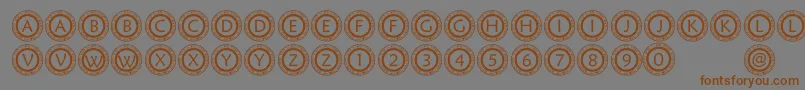 fuente PfScircle1 – Fuentes Marrones Sobre Fondo Gris