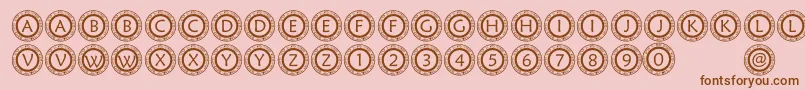 PfScircle1 Font – Brown Fonts on Pink Background