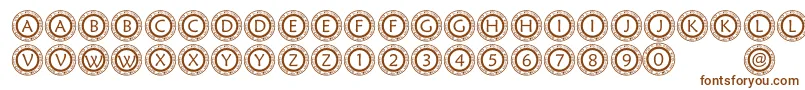 PfScircle1 Font – Brown Fonts on White Background