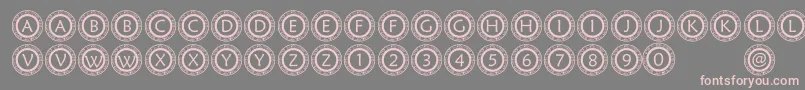 PfScircle1フォントについての詳細 フォントPfScircle1 – 灰色の背景にピンクのフォント