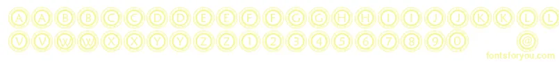 PfScircle1-Schriftart – Gelbe Schriften