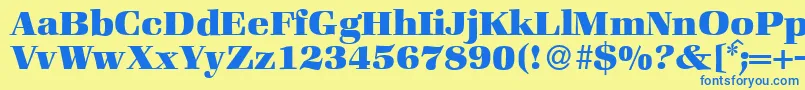 More about ZabriskiebookHeavyRegular Font ZabriskiebookHeavyRegular Font – Blue Fonts on Yellow Background