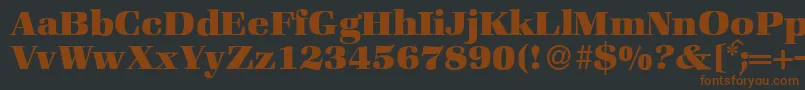 ZabriskiebookHeavyRegular Font – Brown Fonts on Black Background