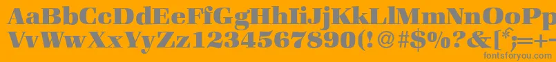 ZabriskiebookHeavyRegular-Schriftart – Graue Schriften auf orangefarbenem Hintergrund