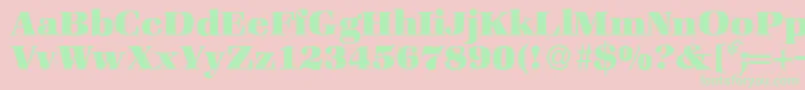 ZabriskiebookHeavyRegular Font – Green Fonts on Pink Background