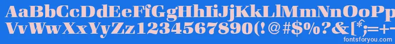 ZabriskiebookHeavyRegular Font – Pink Fonts on Blue Background