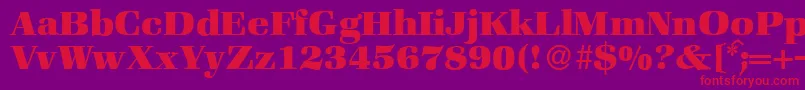 ZabriskiebookHeavyRegular Font – Red Fonts on Purple Background