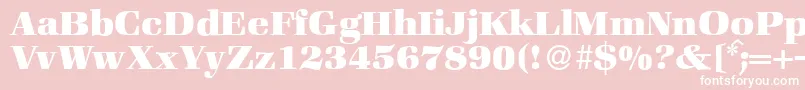 ZabriskiebookHeavyRegular-Schriftart – Weiße Schriften auf rosa Hintergrund