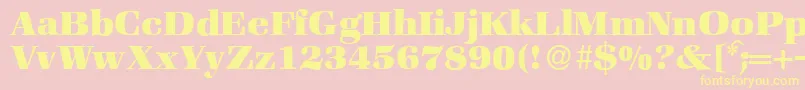ZabriskiebookHeavyRegular Font – Yellow Fonts on Pink Background