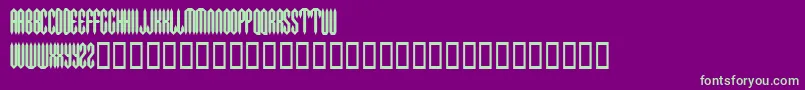 フォントMetalcrusher – 紫の背景に緑のフォント