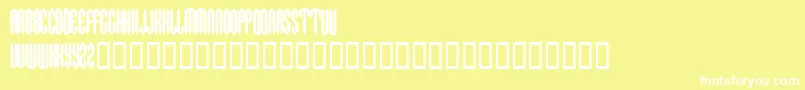 フォントMetalcrusher – 黄色い背景に白い文字