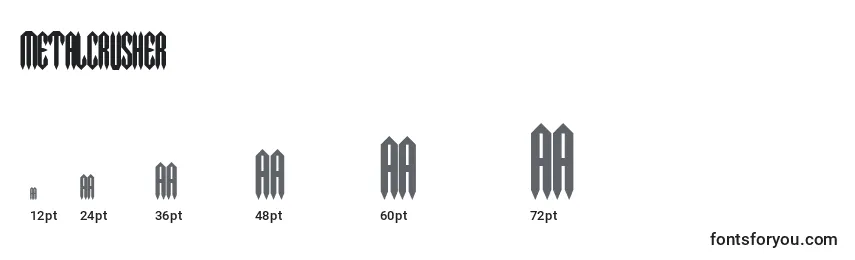 Metalcrusher Font Sizes