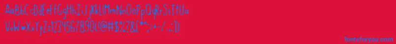 Gastroin Font – Blue Fonts on Red Background
