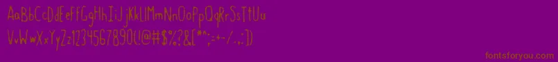 Gastroin Font – Brown Fonts on Purple Background