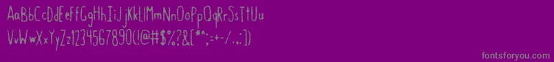 Gastroin Font – Gray Fonts on Purple Background