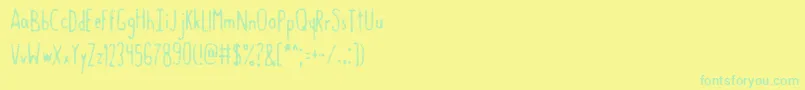 Police Gastroin – polices vertes sur fond jaune