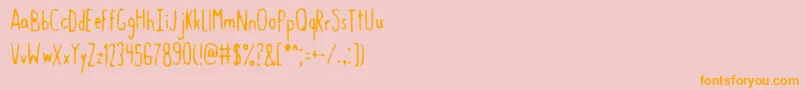 Gastroin Font – Orange Fonts on Pink Background