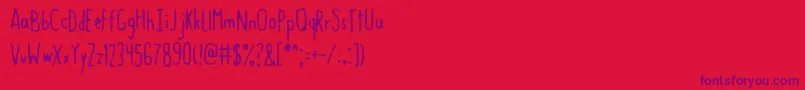 Gastroin Font – Purple Fonts on Red Background