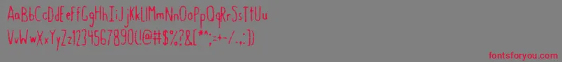 Gastroin Font – Red Fonts on Gray Background