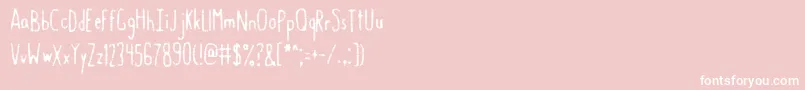 Gastroin-Schriftart – Weiße Schriften auf rosa Hintergrund