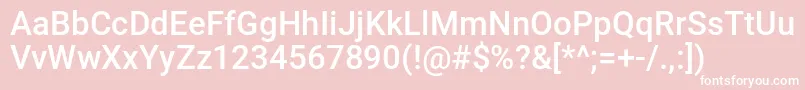 Headshot Font – White Fonts on Pink Background